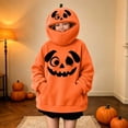 thumbnail image 4 of LEKWK Cute Hoodies for Teen Girls Funny Pumpkin Graphic Print Oversized Sweatshirt Drop Shoulder Warm Halloween Costume Holiday Party Casual 5-16Y, 4 of 7