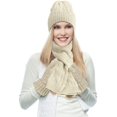 thumbnail image 3 of Conjuntos de gorro, bufanda y guantes para mujer Bufanda larga de punto suave y cálida 3 en 1 Conjunto de punto grueso de invierno para esquiar al aire libre Compras Pesca Zhivalor Otros Accesorios Hombre, 3 of 8