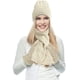 thumbnail image 3 of Conjuntos de gorro, bufanda y guantes para mujer Bufanda larga de punto suave y cálida 3 en 1 Conjunto de punto grueso de invierno para esquiar al aire libre Compras Pesca Zhivalor Otros Accesorios Hombre, 3 of 8