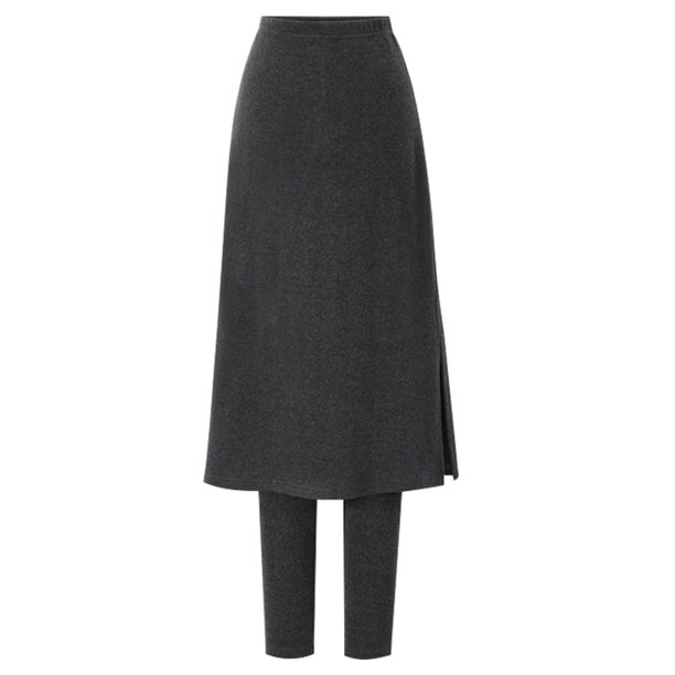 Pantalones de vestir térmicos de invierno y otoño para mujer, pantalones de chándal de Color sólido de estilo informal grueso, mallas de Prendas para la parte inferior del cuerpo Gris oscuro 5XL Qarigey AP013485-16