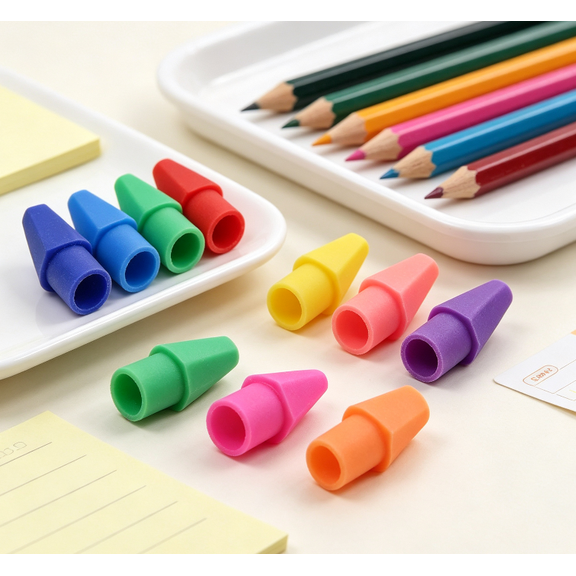 20 PCS Pencil Erasers,Pencil Cap Erasers,Assorted Colors, Smudge-Free, Fits, for Classroom Prizes(Bright Color)