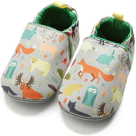 

Infant Baby Boys Girls Slipper Soft Sole Non Skid Sneaker Moccasins Toddler First Walker Cirb House Shoes