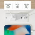 thumbnail image 5 of Side Table with Charging Station, End Table with USB Port and Outlets, Nightstand with 2-Layer Storage Shelves for Small Spaces, Living Room, Bedroom, White WW09UBZ01, 5 of 9