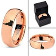 thumbnail image 4 of Tungsten Idaho The Gem State Band Ring 7mm Men Women Comfort Fit 18k Rose Gold Dome Polished, 4 of 4