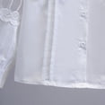 thumbnail image 4 of Agkizg Girls Ruffled Collar Button Down Shirt, Long Sleeve Blouse with Lace Hem, School Casual Top for Kids, Cute Layering Tee, Sizes 12-13 Years, 4 of 5