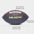 thumbnail image 2 of Rugby Fluorescent reflective Rugby black durable pu American standard game training Ball (including net pocket + pump needle), 2 of 4