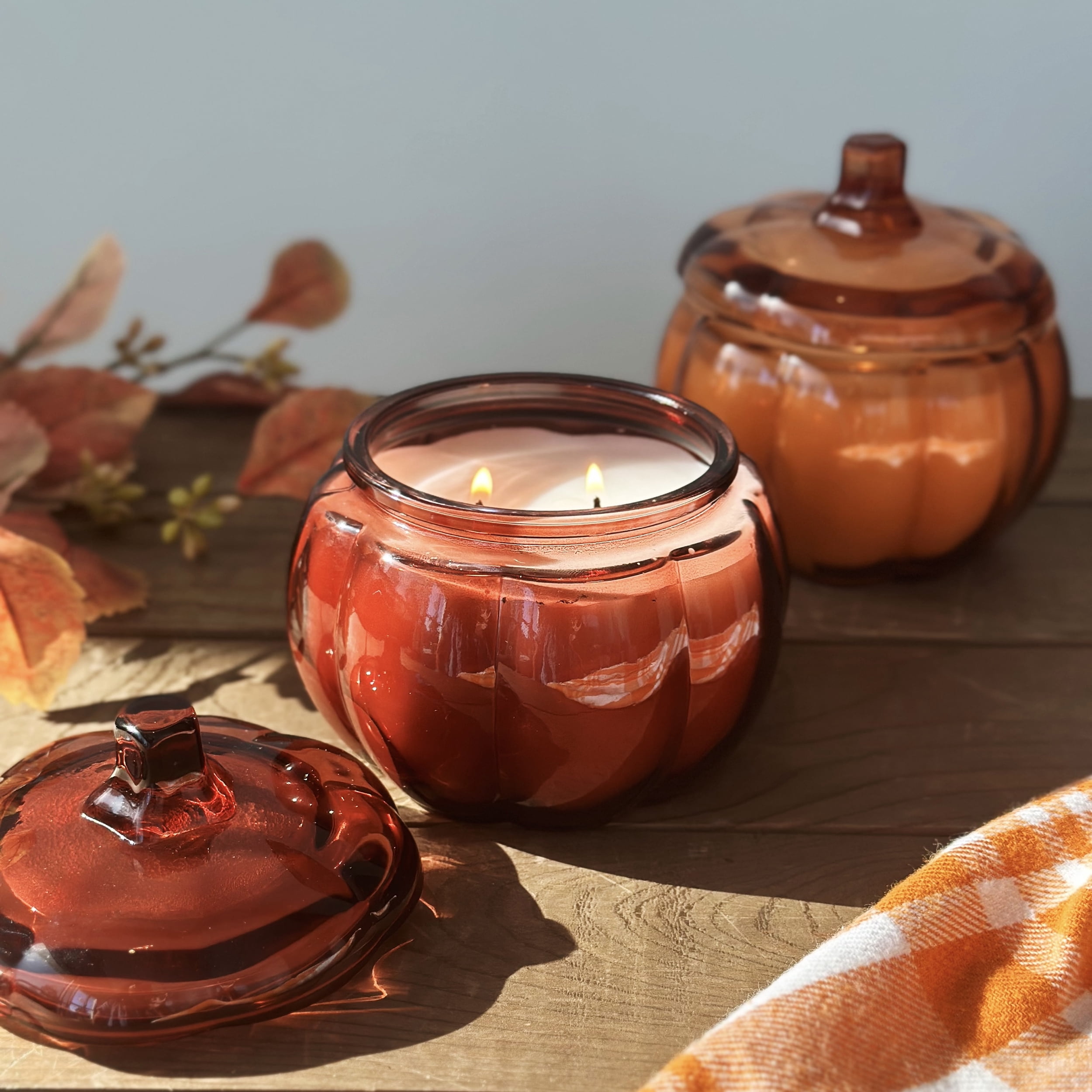Better Homes & Gardens Farm Apple Pumpkin Scented 2-Wick Pumpkin Jar Candle 13.8oz