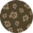 thumbnail image 1 of Ahgly Company Tapis Rond Lavable en Machine Intérieur Transitionnel Rouge Nuit, 4 Pieds Rond, 1 of 7