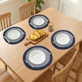 thumbnail image 3 of Unique Bargains Set of 6 Rustic Placemats for Dining Table Decor Blue, 3 of 6