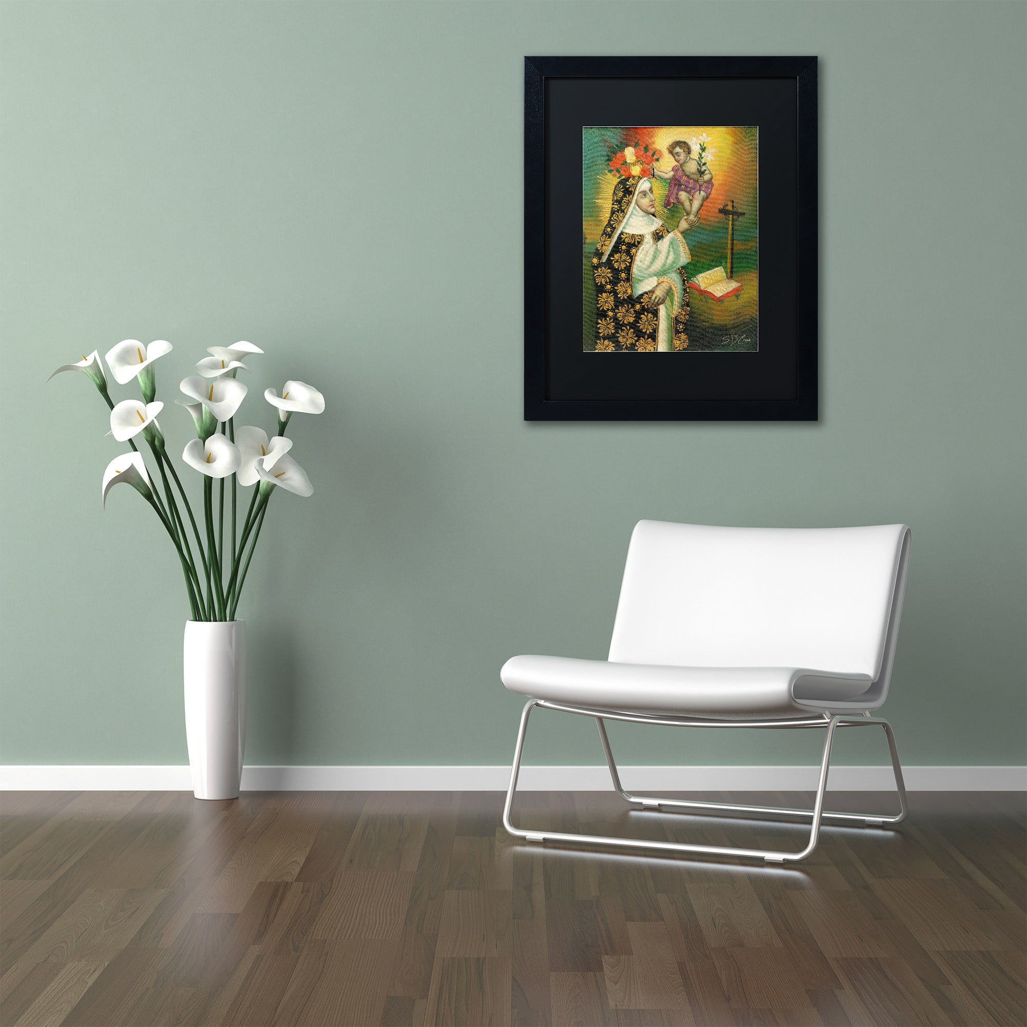 Trademark Fine Art "Mother and Child" Canvas Art by Masters Fine Art, Black Matte, Black Frame