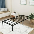 thumbnail image 4 of Caplisave Heavy Duty Twin XL Metal Bed Frame, 18" Platform No Box Spring Needed, Noise-Free Easy Assembly Black, 4 of 7