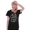 thumbnail image 4 of Crazy Lady Cool Cat Kitten Adorable Womens Slim Fit Graphic Tee Brisco Brands X, 4 of 5