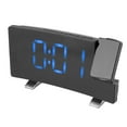 thumbnail image 1 of Electronic Projection Alarm Clock, ABS Black Body Radio Projection Alarm Clock  for Bedroom White Letters,Blue Letters,Green Letters,Red Letters, 1 of 7