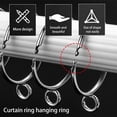 thumbnail image 3 of 20 Pcs Openable Silver Curtain Rings Open and Close Metal Rustproof Drapery Loops with Eyelet for Hook Pins (1.5 Inch), 3 of 8