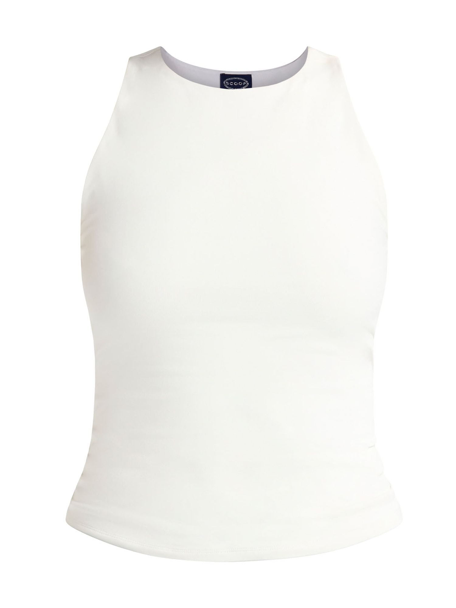Scoop Women's High Neck Contour Tank Top, Sizes XS-XXL
