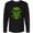 AB-Black, variant on Inktastic Halloween Frankenstein Head Long Sleeve T-Shirt