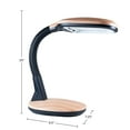 thumbnail image 4 of Lavish Home Natural Sunlight Desk Lamp with Adjustable Gooseneck, Woodgrain, 4 of 8