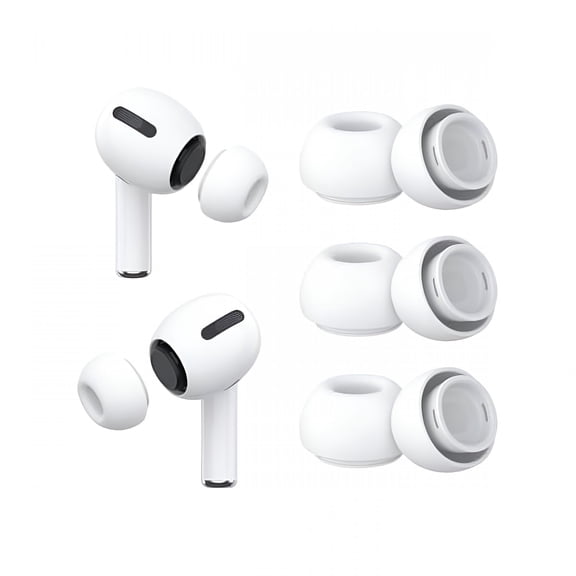 GJX 2026 New 3 Pairs Replacement Ear Tips with Noise Reduction Hole&Built-In Dust Guard,Soft Silicone Ear Tips for Airpods Pro for Listening,Calls,Travel,Workout,Gaming