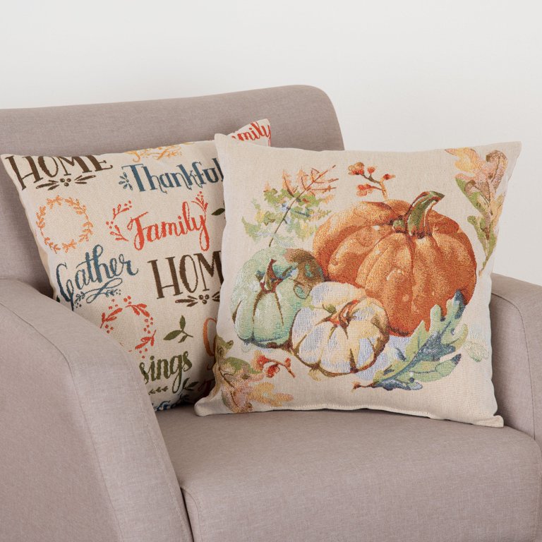 Pumpkin Trio Pillow Cover 18x18 inch