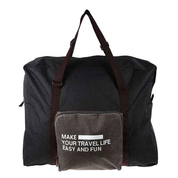 Hytrove Luggage Bag Black Foldable Waterproof Nylon for Gym Travel Weekend Camping Essentials