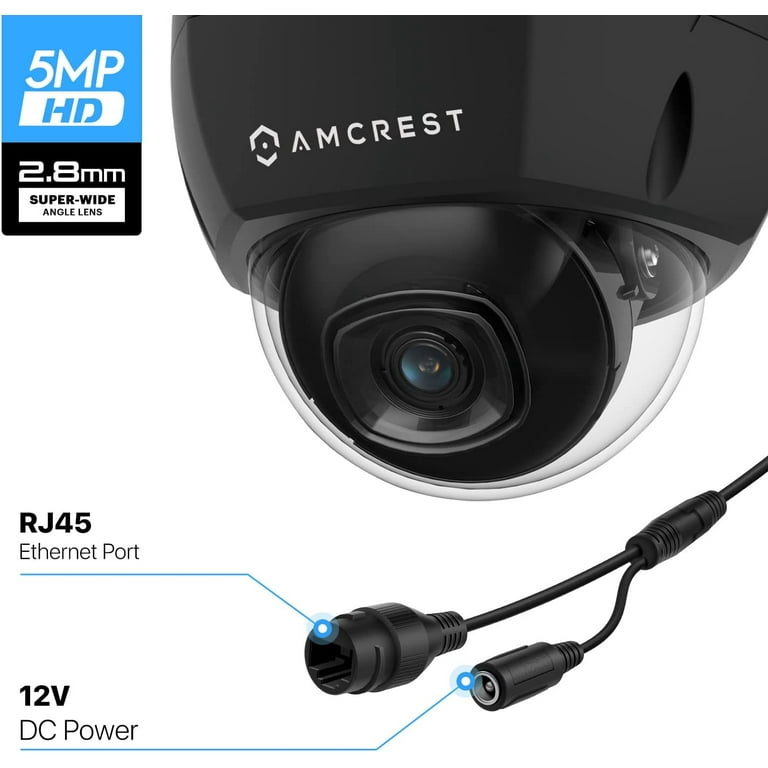 Amcrest UltraHD 4K (8MP) Outdoor Security POE IP Dome Camera, 98ft