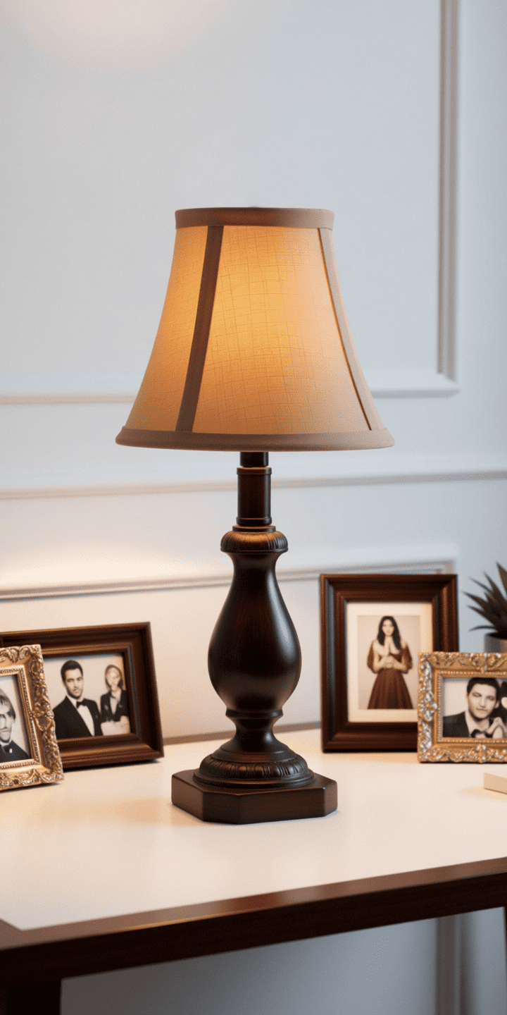 Mainstays 14.5 inch Camel and Bronze Accent Lamp