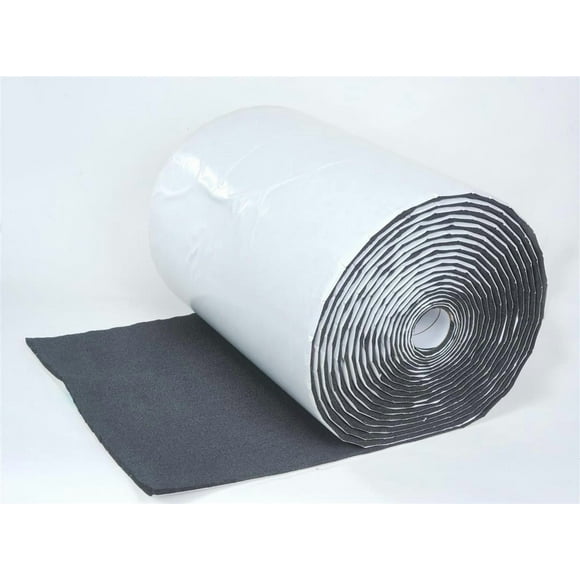 HushMat Sound Dampening Kit 22500 Silencer Megabond; Fire Wall/Floor/Trunk Kit; Use To Reduce Heat And Noise; 1/2 Inch Thickness; Foam; Black; 50 Foot Length x 24 Inch Width; 1 Roll
