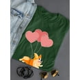 thumbnail image 3 of Corgi Flying W Balloons T-Shirt Women -Image by Shutterstock, Female 4X-Large, 3 of 4