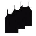 thumbnail image 2 of ITSAME 3-Pack Girls Camisoles Breathable Knit Cotton Tank Tops Kids Loose Casual Undershirts Black Size 12-13, 2 of 5