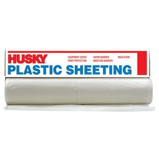 Poly-America 20' X 200' Clear 1.5 mil Polyethylene Husky Plastic Sheeting (5 Rolls)