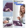 thumbnail image 5 of ULAK Case for iPhone 15 With Screen Protector Built In Kickstand, Heavy Duty Military Shockproof Phone Case for Apple iPhone 15 6.1" 2023, Purple, 5 of 8