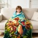 thumbnail image 5 of Cartoons Dinosaur Print Flannel Fleece Throw Blanket Soft Cozy Decorative Blanket For Home Bedroom Sofa, 5 of 6