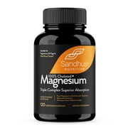 Sandhus Magnesium Triple Complex Capsules, Mineral Supplements, 120 Ct