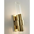 thumbnail image 3 of Design Living 2-Light H23.6-In Gold Stainless Steel Wall Sconce With Clear Glass Shades, 3 of 5