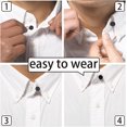 thumbnail image 5 of 6Pcs Collar Extenders Elastic Button Extender Neck Extenders for Shirt Pants Dress Trouser Favors, Black, 5 of 6