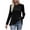 Black, variant on Knit Shirts for Women, Sweaters for Womens Women's Casual Fall Sweater Knitted Ribbing Round Neck Long Sleeve Tops Soft Pullover Side Splits Button Shirt Gym, Yoga, Workout, Daily Leisure
