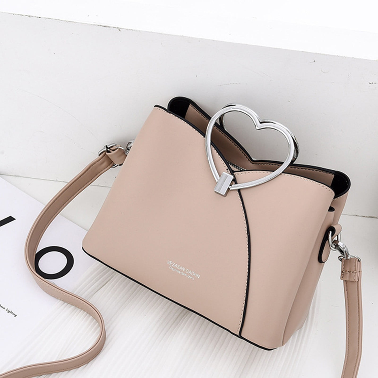Yinguo Casual Tote Handbag Women Large Capacity Versatile Shoulder Bag Girl  Retro Travel Leather Bag