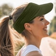 thumbnail image 2 of CozeLy Sun Visor for Men Women Lightweight Packable Stretchy Sports Visor Hat for Running Tennis Golf Beach Adjustable Summer Sun Protection Headwear, 2 of 7