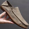 thumbnail image 2 of +2026 [Handmade slip-on loafers]  Men's Handmade Loafers - Slip-On Boat Shoes | Round Toe, Rubber Sole  | Daily Wear, Parties, Formal Events | Men's Sizes | Black, Brown, Grey, 2 of 6