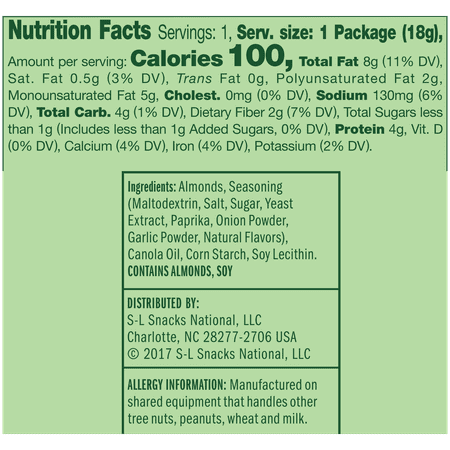 Emerald Dry Roasted Almonds 100 Calorie Packs, 7 ct (Pack of 6)