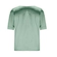 thumbnail image 4 of Htigea Summer Spring Shirts for Women Tops Short Sleeve Tshirts Fashion Casual Tee Clothes 2025 Trendy Green,L, 4 of 5