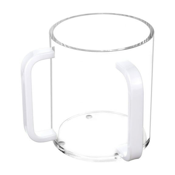Clear Acrylic Hand Washing Cup with Handles for Outdoor and Indoor Use 5-Inch for Elegant and Practical Liquid Containment Needs