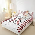 thumbnail image 4 of Manfei Boys Personalized Gifts Twin Sheet Sets,Letter K Twin Fitted Sheet,Baseball Sport Game Flat Sheet For Boys Kids,Lightweight Room Decoration,3-Piece, 4 of 7