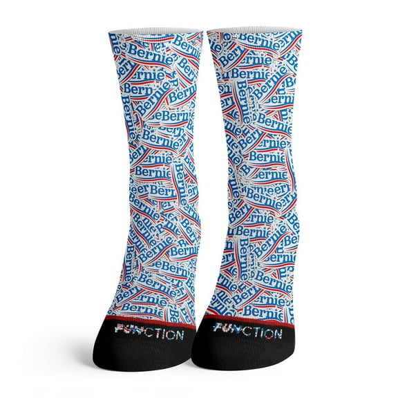 Function - Bernie Sanders Repeating Sticker Pattern 2020 Fashion Socks Democrat Rally Vote