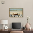 thumbnail image 3 of Beach Reading Canvas Coastal Art by Art Remedy, Gold Frame, 24 x 16, 3 of 7