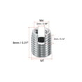 thumbnail image 2 of Unique Bargains M4 M7x8mm Threaded Inserts Carbon Steel Nickel Plated Silver 10 Pack, 2 of 5
