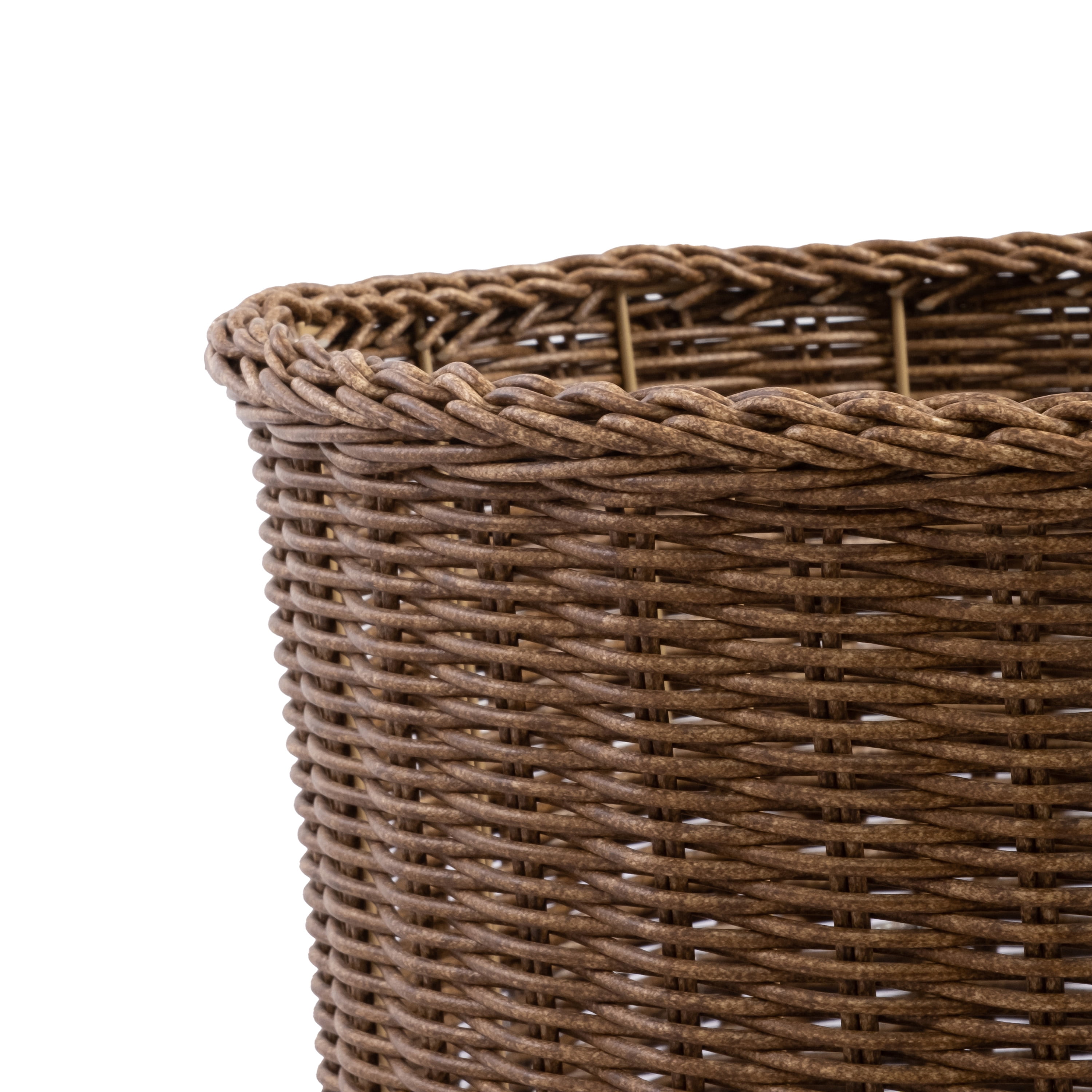 16 inch Brown Woven Resin Urn Planter