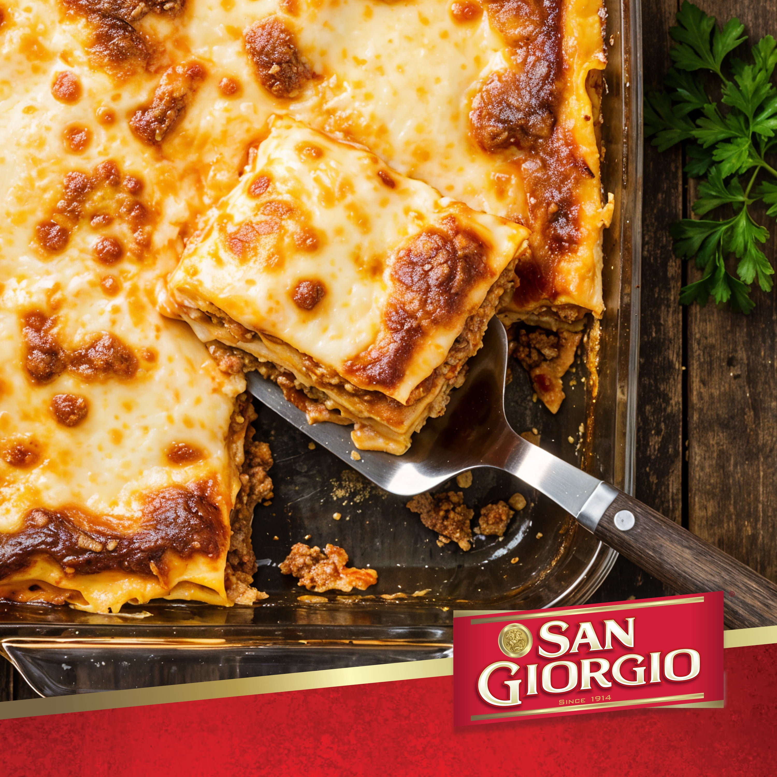 San Giorgio Lasagna Pasta, 12 Pack (16 oz Boxes), Traditional Lasagna Noodles for Baked Pasta Dishes