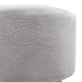 thumbnail image 4 of Ginni Footstool Ottoman Set of 2- White Polyester- Soft Seat- Wood Legs, 4 of 5