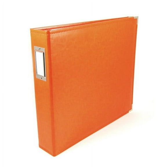 Scrapbook Classic Leather 3 Ring Album Orange 12X12